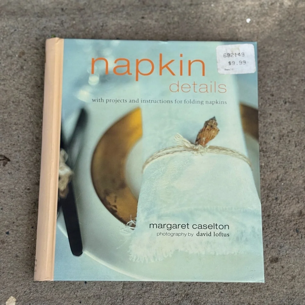 VTG Napkin Details Book Hardback 2002 Home Decor